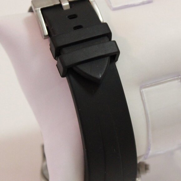 Men's Meca Quartz Chronograph Tachymeter 3 Sub-Dials Date Rubber Strap 40mm - Picture 12 of 15